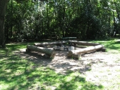 The fire pit at YMCA Camp Duncan