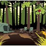 Forest Camping Scene